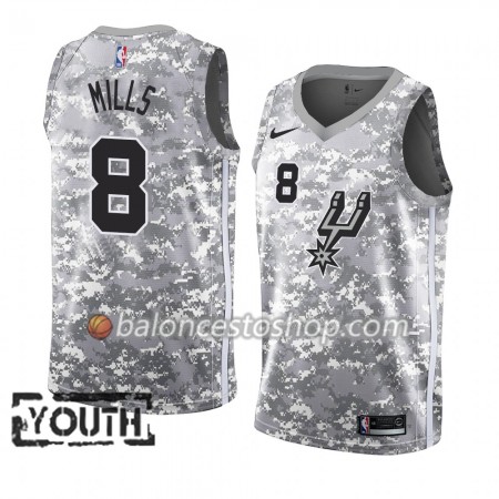 Camiseta Niños NBA San Antonio Spurs Patty Mills 8 2018-19 Nike Gris Swingman